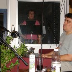 Joyride lays down the scratch vocals for their demo.